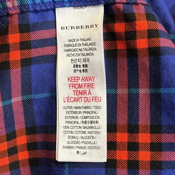 BURBERRY Boys 14 Button Up Plaid Dress Shirt - Picture 4 of 7